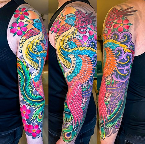 Phoenix Tattoo by Adam Sky, San Francisco, Bay Area, California