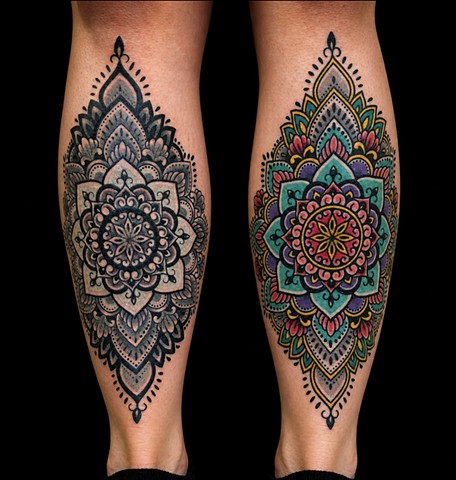 Mandala Tattoos by Adam Sky, Morningstar Tattoo, Belmont, Bay Area, California