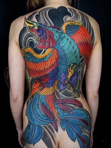 Phoenix tattoo by Adam Sky, San Francisco, California