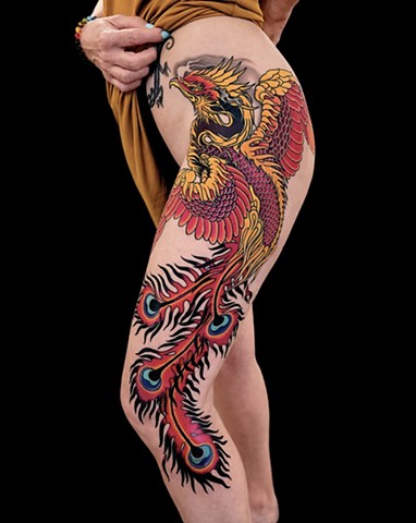 Phoenix Tattoo by Adam Sky, San Francisco, Bay Area, California