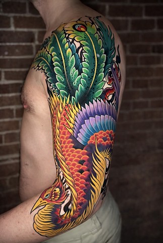 Phoenix Tattoo by Adam Sky, San Francisco, Bay Area, California