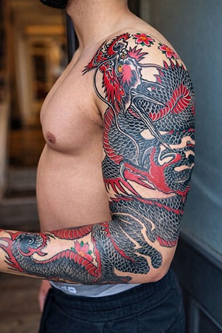 Dragon Tattoo by Adam Sky, San Francisco, Bay Area, California