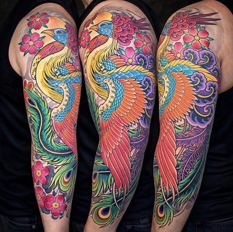 Phoenix Tattoo by Adam Sky, San Francisco, Bay Area, California