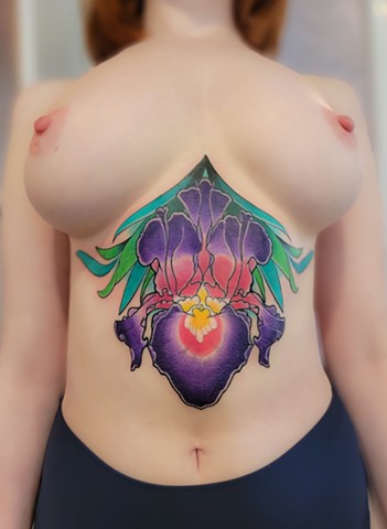 Iris Tattoo by Adam Sky, Morningstar Tattoo Parlor, Belmont, Bay Area, California