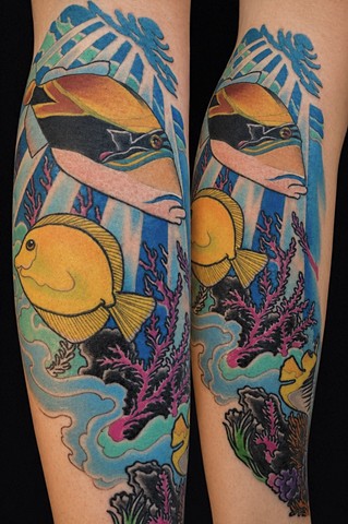 Humuhumunukunukukuapua'a tattoo by Custom tattoos by Adam Sky, San Francisco, California