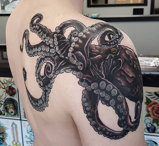 Octopus Tattoo by Adam Sky, San Francisco, California