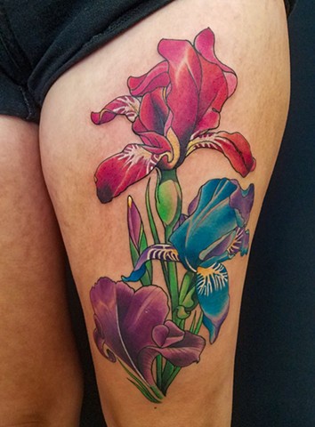 Iris tattoo by Custom Tattoos by Adam Sky, San Francisco, California