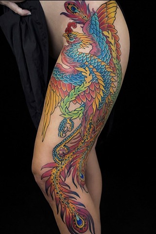 Phoenix Tattoo by Adam Sky, San Francisco, Bay Area, California