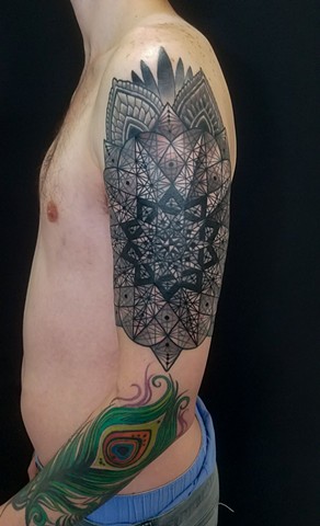 Geometric Mandala Tattoo by Adam Sky, San Francisco, California