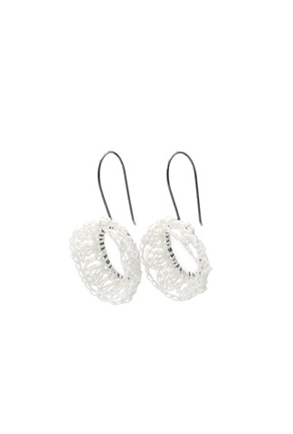 Crochet Oval Earrings