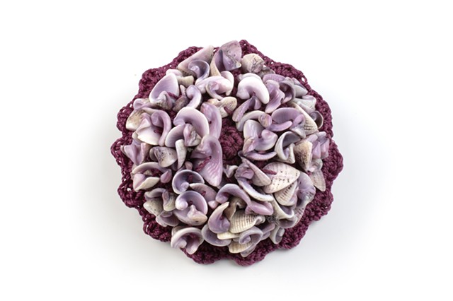 Purple Shell Brooch