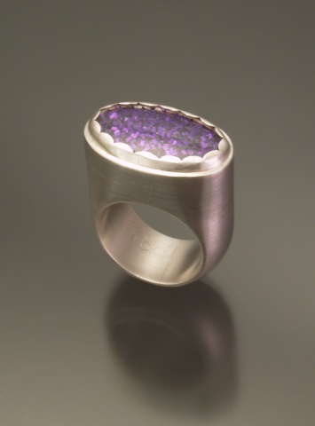 Purple Glitter Ring
