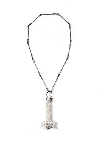 Lace Edge Cylinder Necklace