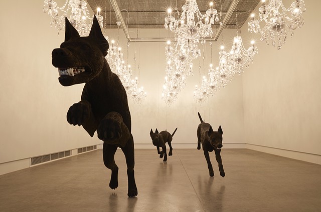  Installation shot by Zan Wimberley featuring 'The dogs' by Abdul-Ramhman Abdullah