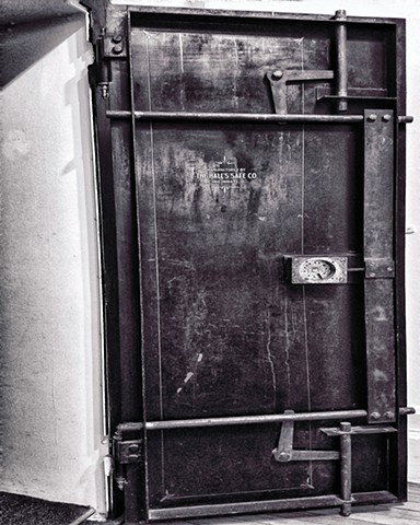 The door to an old safe, Woodstock, IL