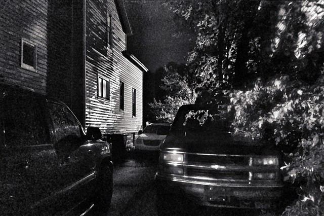 Midnight driveway with Chevrolet
