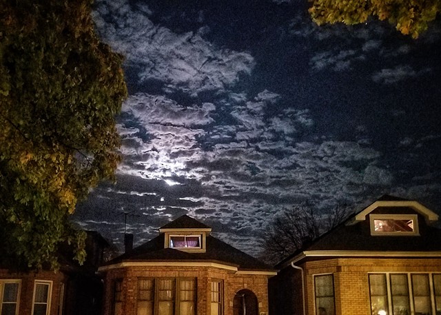 Halloween blue moon over Rockwell