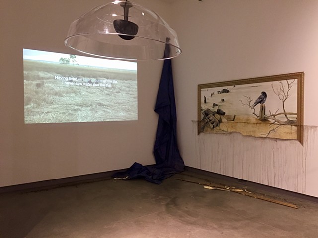 Blue Tarp Nation
Full installation view, with sound cloud