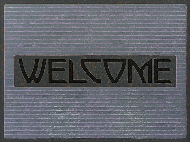 Gray WELCOME Doormat