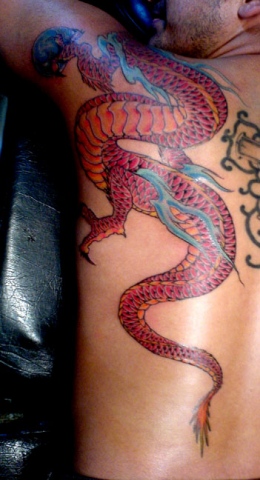 red dragon back