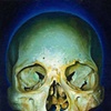 yellow blue skull