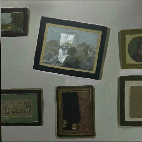 Self Portrait Self Portrait as a Reflection on a Wall of Old Pictures.