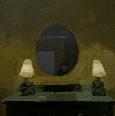 Self Portrait with Green Dresser
