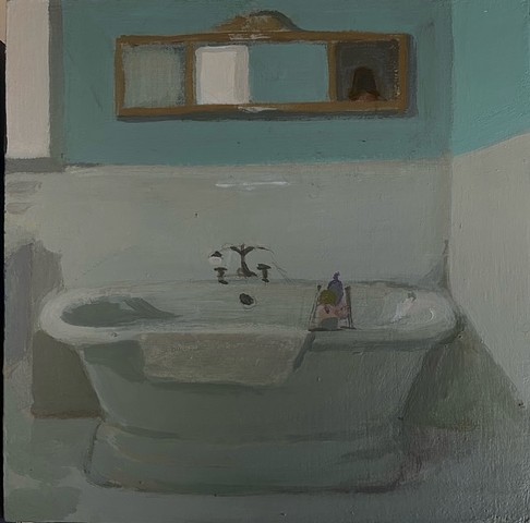 Self Portrait From the Back with Bathtub