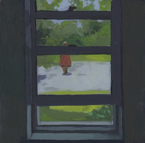 Self Portrait Outside a Country Window