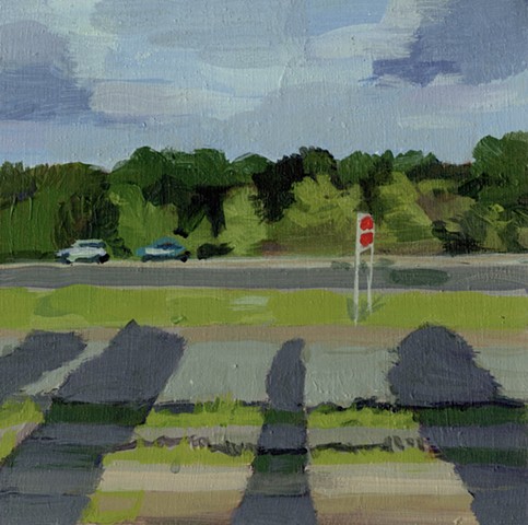 Self Portrait as a Shadow at a Rest Stop on the New York Thruway