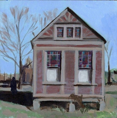 Self Portrait with House on Blocks