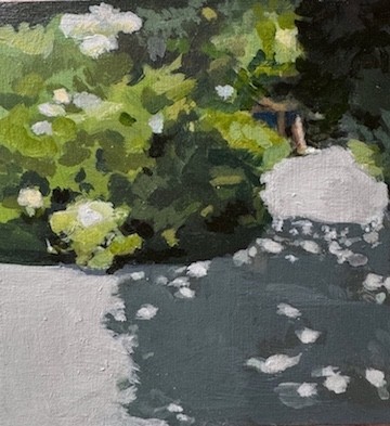 Self Portrait in St. Luke's Garden