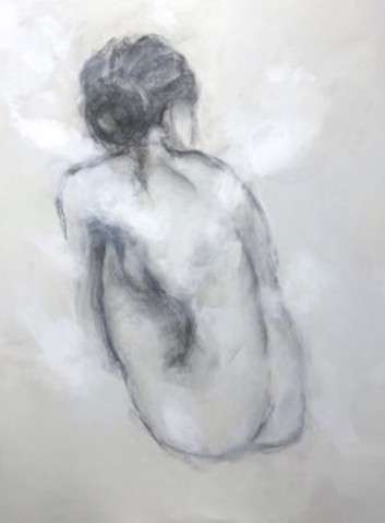 Charcoal and acrylic on canvas 40x30