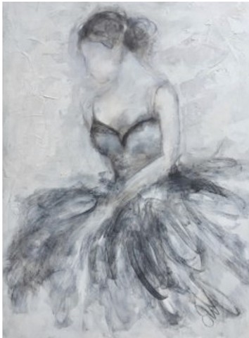 Charcoal and acrylic on canvas 48x36