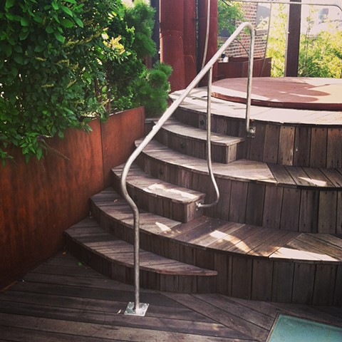 Forged stainless steel railing