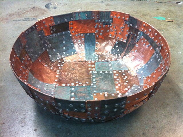 Patchwork Copper Bowl