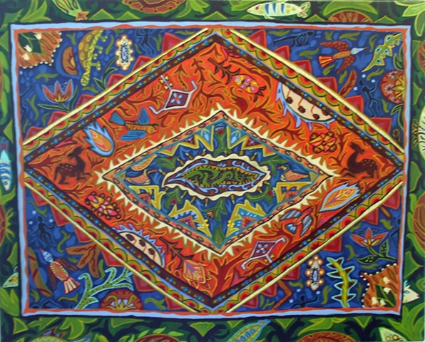 rug pattern, animal tribal