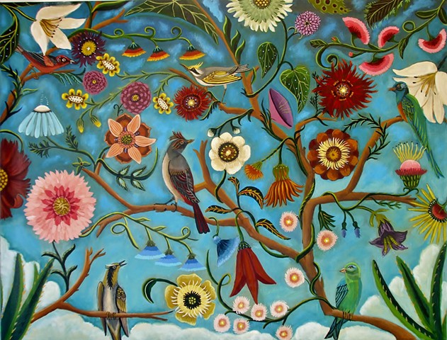 bird painting, fione art, paintings for sale, beautiful art, one to watch artist, catherine nolin, fabric design
