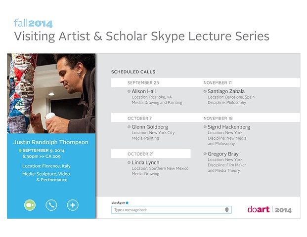 Visiting Artists and Scholars Skype Lecture Series