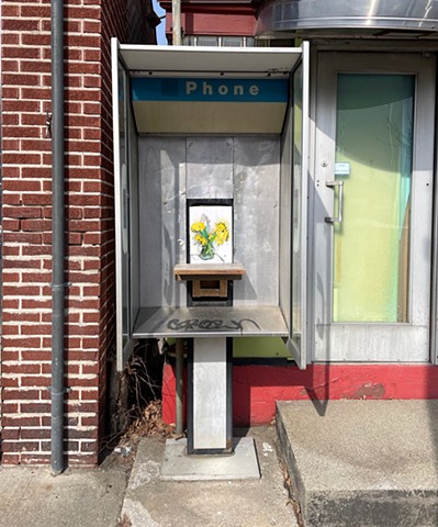 Tulips. Abandoned Phone Booth Project. 2022