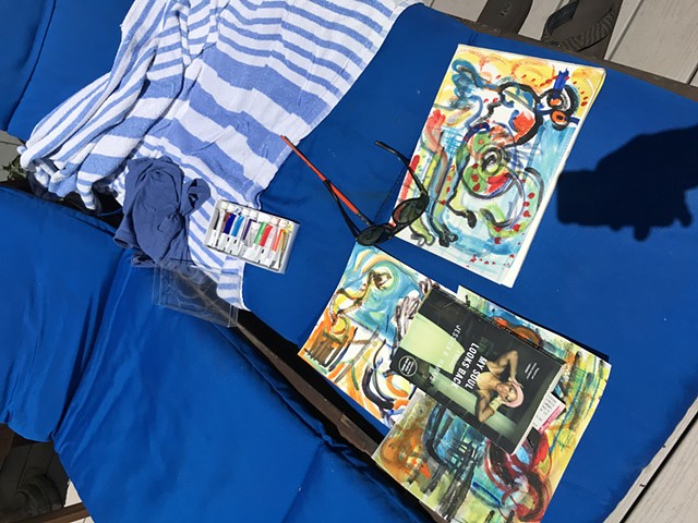 Studies by the Pool at the Belvedere Hotel in Fire Island
