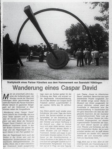 Wanderung eines Caspar David, newspaper clipping