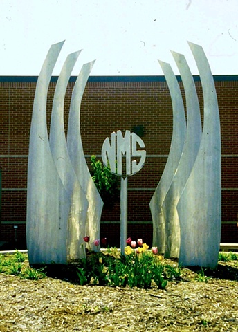 Nevade Middle School Stainless Steel Exterior Sculpture