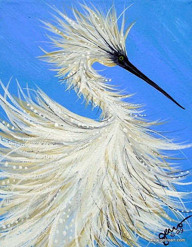 Snowey Feathery Egret