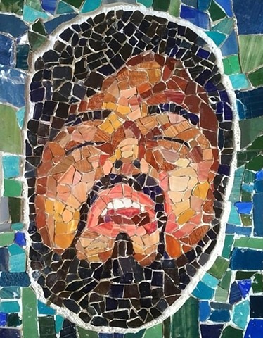 Sleeping mosaic portrait