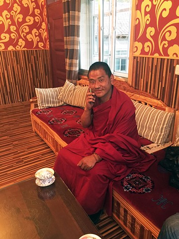 Monk with Cell Phone
