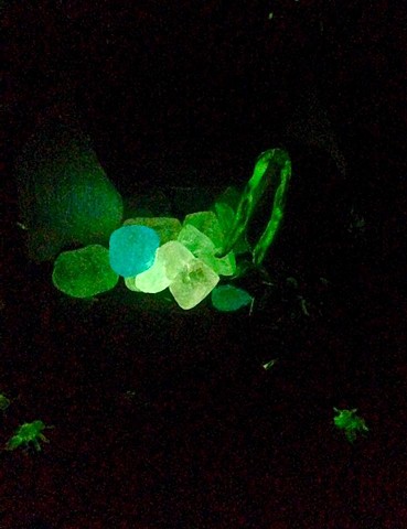 You may come and go as you please, glow in the dark rocks