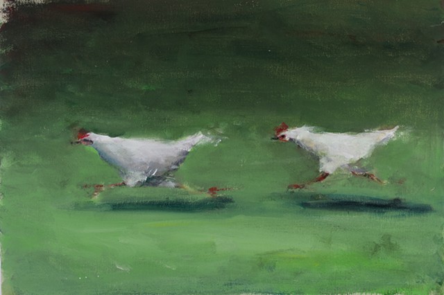 Running Chickens- SOLD