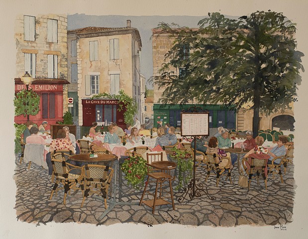 Laura Moore watercolor France Touch of France