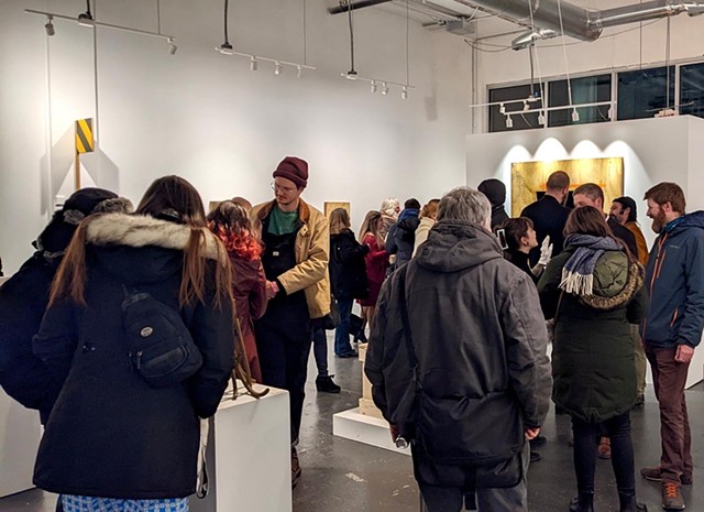 Opening reception for "Work in Progress" at Povos Chicago